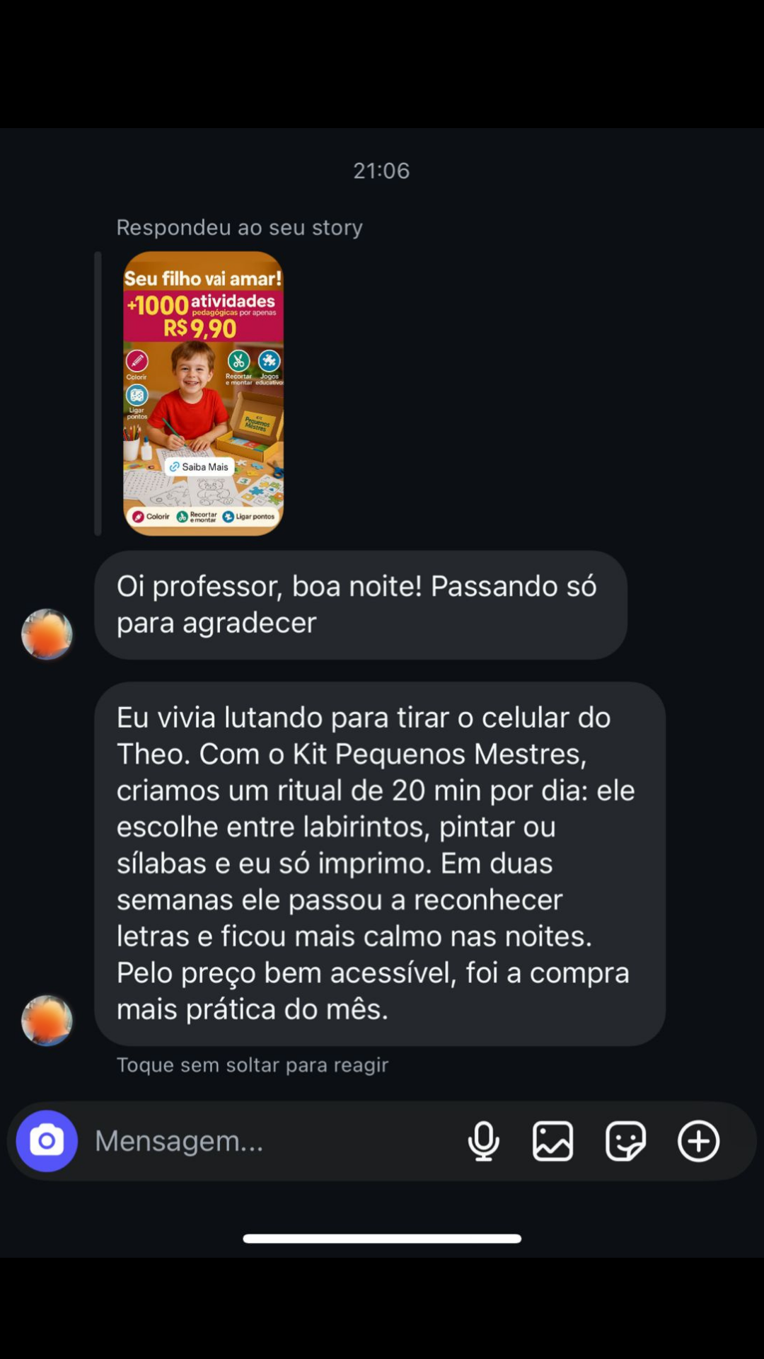 Depoimento Real - WhatsApp