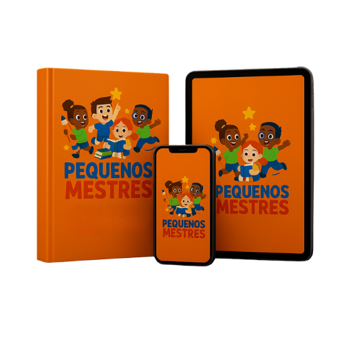 Kit Pequenos Mestres: Livro, Celular e Tablet com atividades